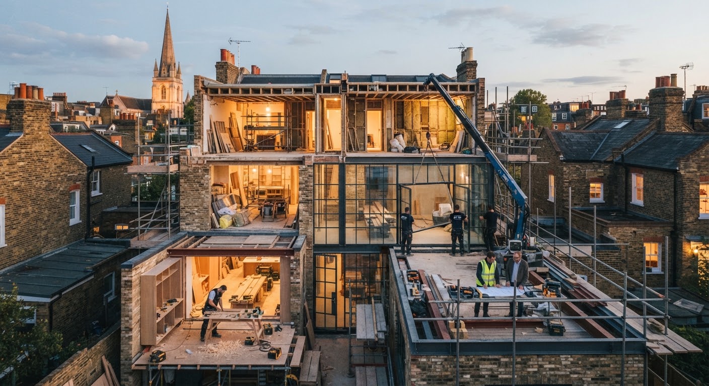 London townhouse renovation in progress by JSTM master craft team