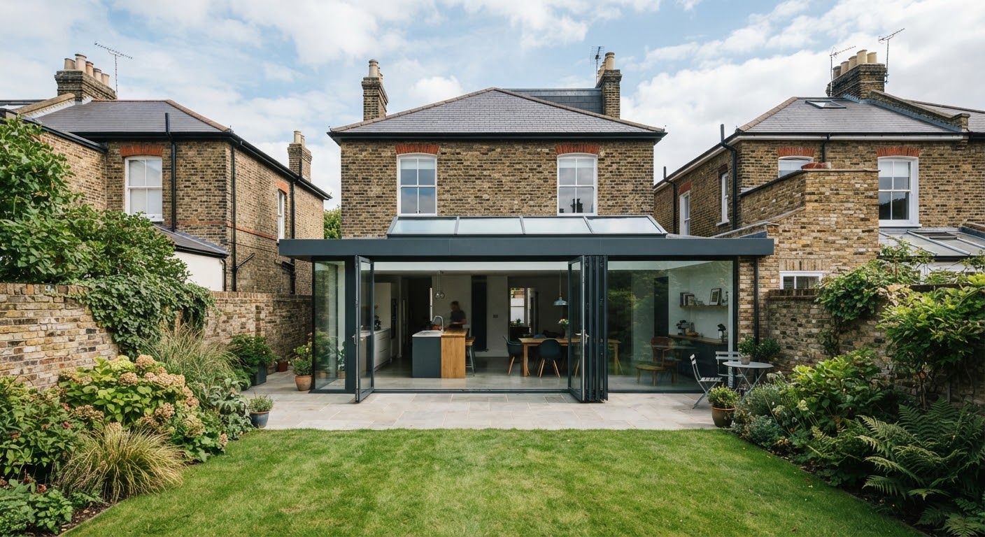 Luxury London wrap-around house extension and architectural refurbishment